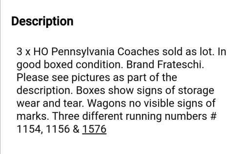 Coaches Pennsylvania x 3 - Boxed