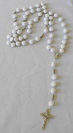 White Catholic Rosary