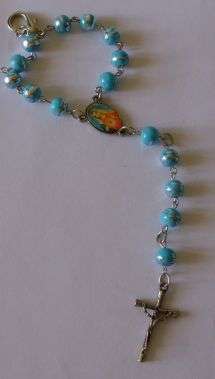 TURQUOISE CAR ROSARY