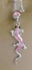 PRETTY PINK GECKO  BELLYRING
