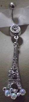 BLING EIFFEL TOWER BELLYRING