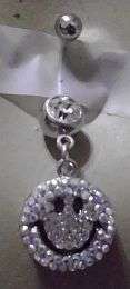 BLING SMILEY FACE BELLYRING