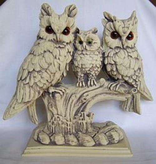 STUNNING TRIO OF OWLS