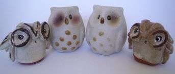4  OWL ORNAMENTS