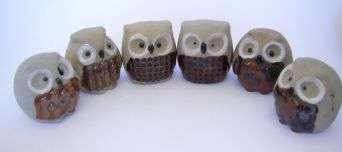 6  OWL ORNAMENTS