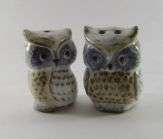 CUTE CERAMIC OWL SALT AND PEPPER CELLARS