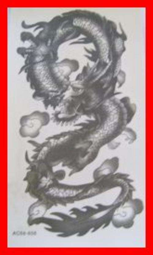 Fire Dragon Temporary Tattoo