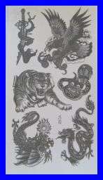Tiger and Dragons Temporary Tattoos