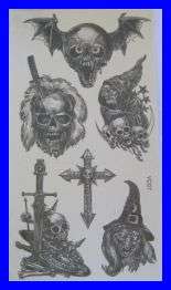Skulls Temporary Tattoos