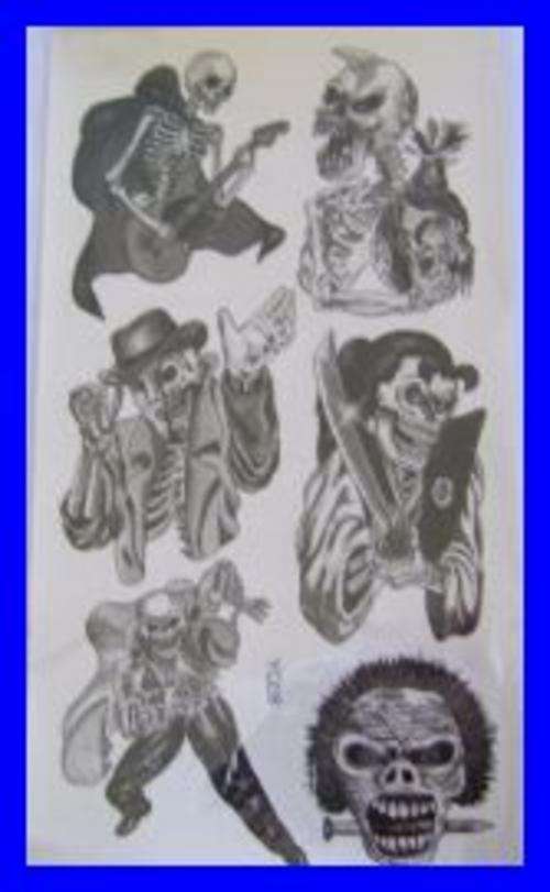 Skulls Temporary Tattoos