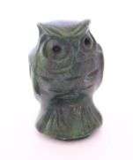 DARK GREEN STONE OWL