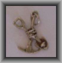 VINTAGE SILVER PICK AND SHOVEL CHARM