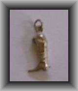 VINTAGE SILVER BOOT WITH SPUR CHARM