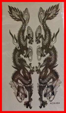Double Dragon Temporary Tattoo
