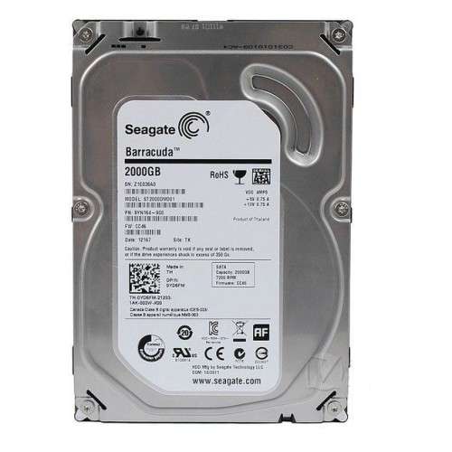 ** NO RESERVE ** Seagate 2TB SATA Drive 3.5" (ST2000DL003)