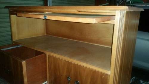 ** WIN ME ** Gordon Fraser Credenza in Yew Wood (Leather inlay)