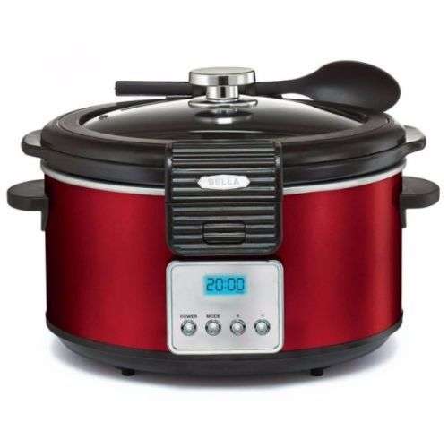Bella Linea 4.7L Programmable slow cooker (Red)