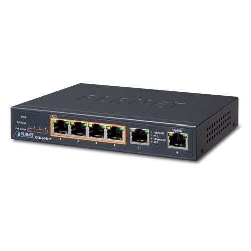 Planet Desktop POe 4 Port Switch (GSD-604HP)