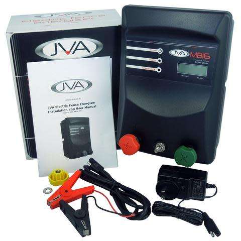 JVA (MB16) Electric Fence IP Energizer LCD (Mains/Battery) - 16 Joules