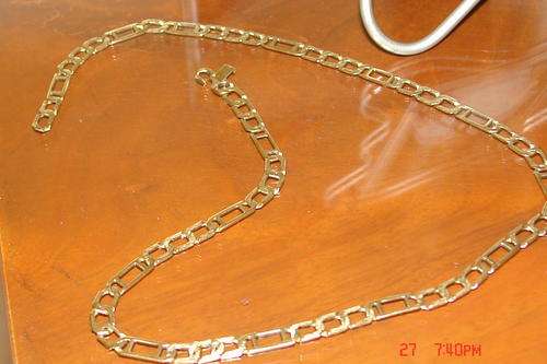 Solid 9ct Gold Chain - Figaro 64cm, 34grams