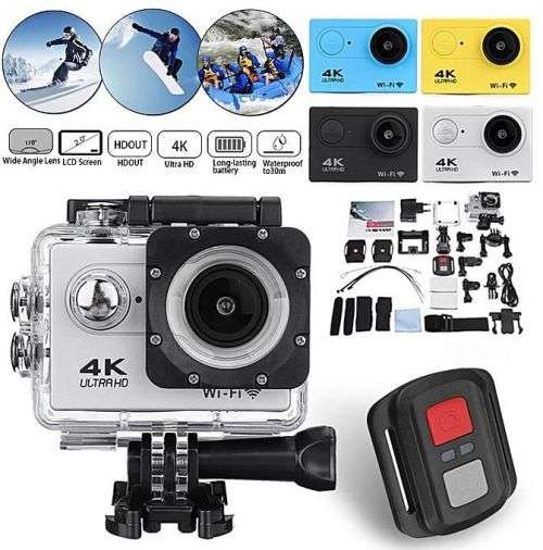 WiFi 4K Ultra HD H.264 Helmet Camera Sports DV Action Waterproof Camera [GO PRO]