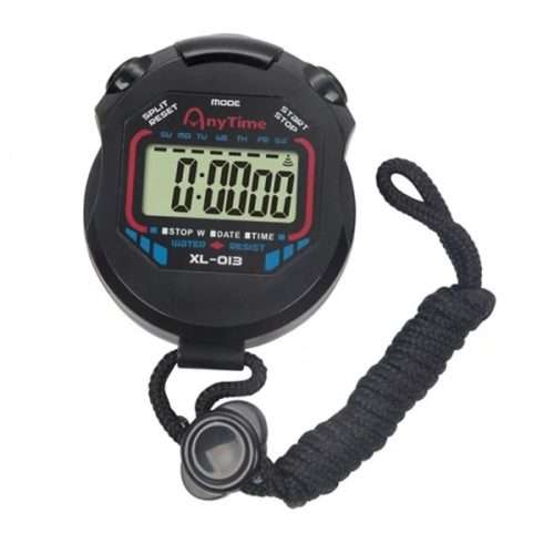 Timer Classic Digital Professional Handheld LCD Chronograph Sports Stopwatch With String