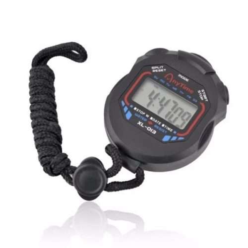Timer Classic Digital Professional Handheld LCD Chronograph Sports Stopwatch With String