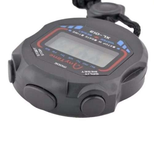 Timer Classic Digital Professional Handheld LCD Chronograph Sports Stopwatch With String