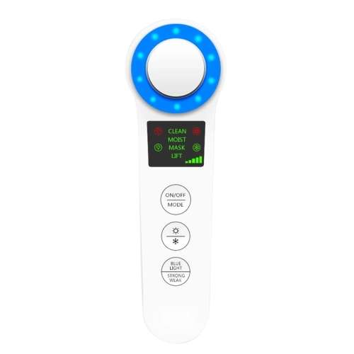 Hot Cold Face Skin Care Device LED Massager Iontophoresis Facial Beauty Instrument Skincare Tool