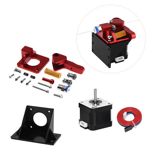 Aluminium Dual Gear Mk8 Extruder kit without motor for Ender 3 CR10 CR-10S Pro