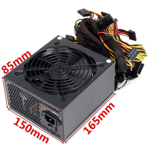 2000W PC Gold+ Rated PSU typically used for Crypto Mining