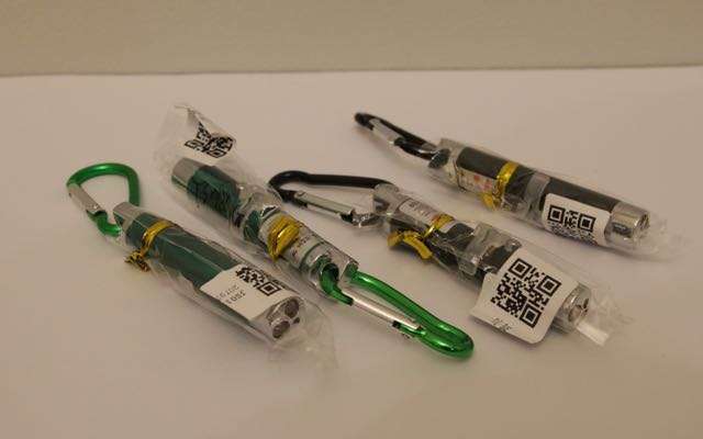 3 in 1 - Laser Pointer Beam, LED Flashlight, UV Torch and Infrared Keychain - Black