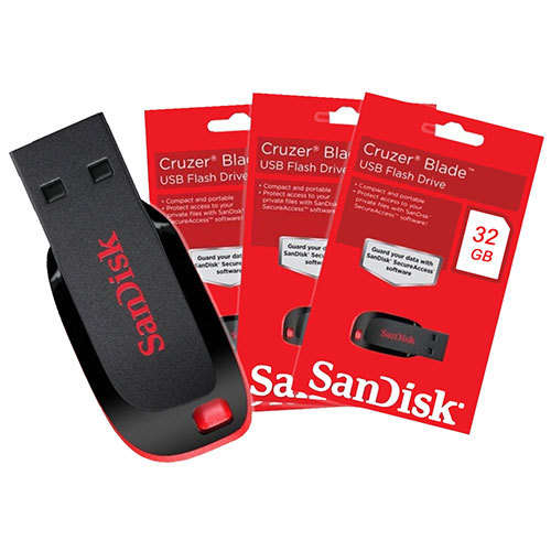 SANDISK CRUZER BLADE USB FLASH DRIVE 32GB