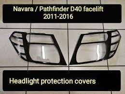 Nissan Navara carbon look Headlight Shields  10-16