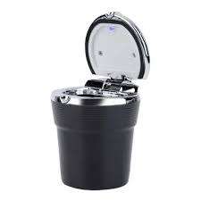 Car  Portable Cigarette Ashtray Cup With LED Light Blue