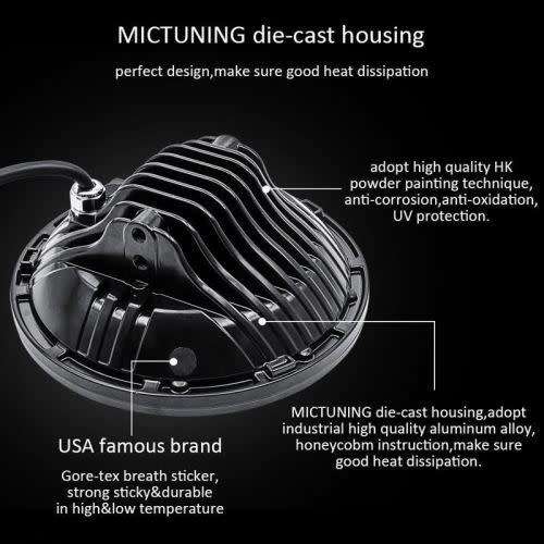 1 In A Box - 7'' Round LED Headlights