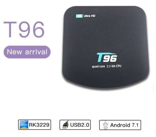 Android TV Box T96 4K Ultra HD Quad Core 32Bit CPU