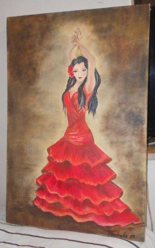 AN ORIGINAL PAINTING BY TAUBELLE OIL ON CANVAS