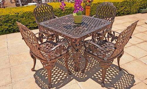 4 Seater Aluminium Garden Set GRAPE DESIGN - BEV