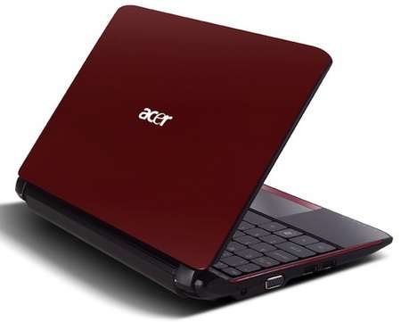 Red Acer Aspire One Netbook Ultra Thin 10.1 LED 160GB