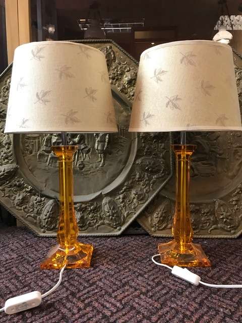 STUNNING PAIR OF PRESPEX  TABLE LAMPS