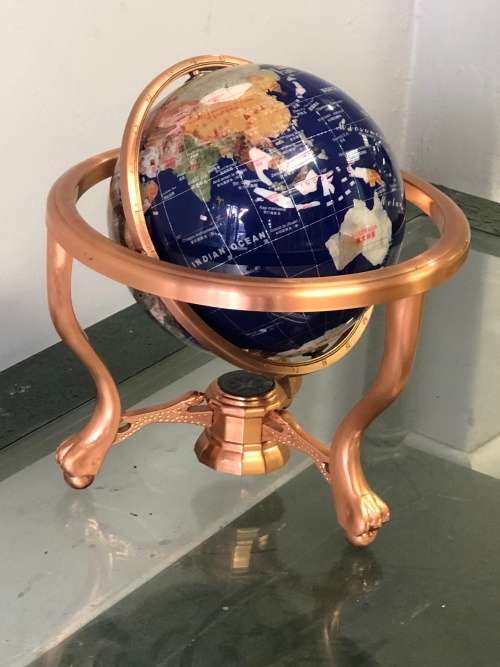 SEMI PRECIOUS STONES WORLD GLOB STUNNING 220 mm DIAMETER