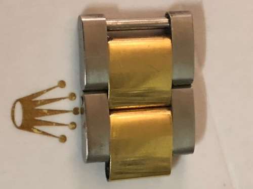 ROLEX GENUINE ORIGINAL TWO TONE 18 ct SOLID GOLD AND STEEL BRACELET  LINKS