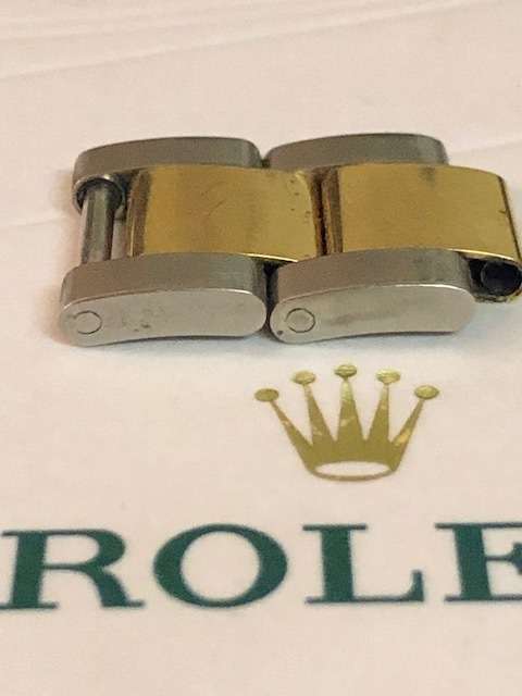 ROLEX GENUINE ORIGINAL TWO TONE 18 ct SOLID GOLD AND STEEL BRACELET  LINKS