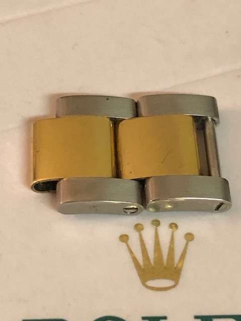 ROLEX GENUINE ORIGINAL TWO TONE 18 ct SOLID GOLD AND STEEL BRACELET  LINKS