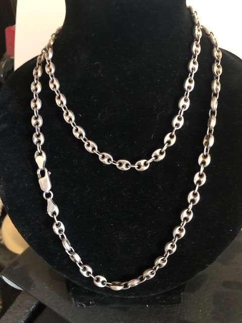 LONG 720mm STERLING SILVER GUCCI CHAIN