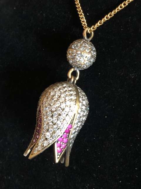 TOULIP-VINTAGE  STERLING SILVER PENDANT