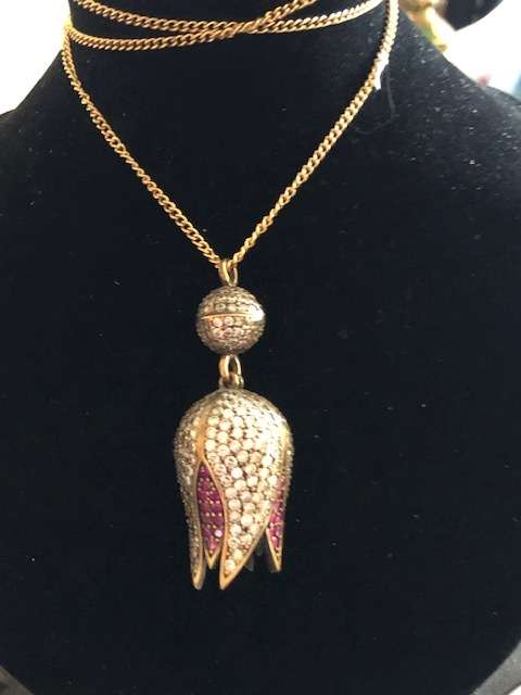 TOULIP-VINTAGE  STERLING SILVER PENDANT