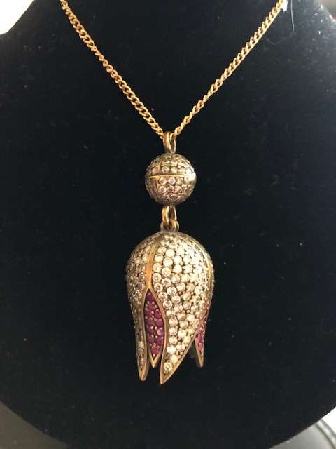 TOULIP-VINTAGE  STERLING SILVER PENDANT