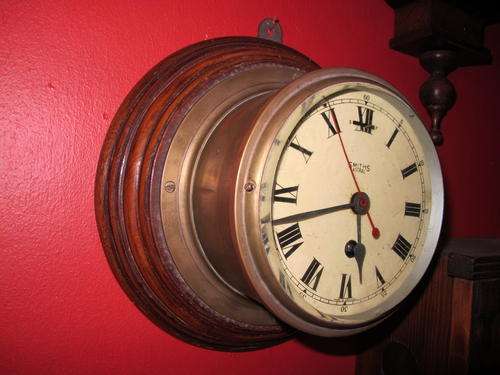 VINTAGE -SHIPS BRASS  CLOCK-